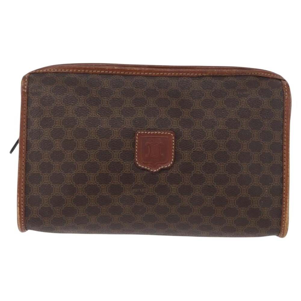Celine Macadam Clutch Bag Brown